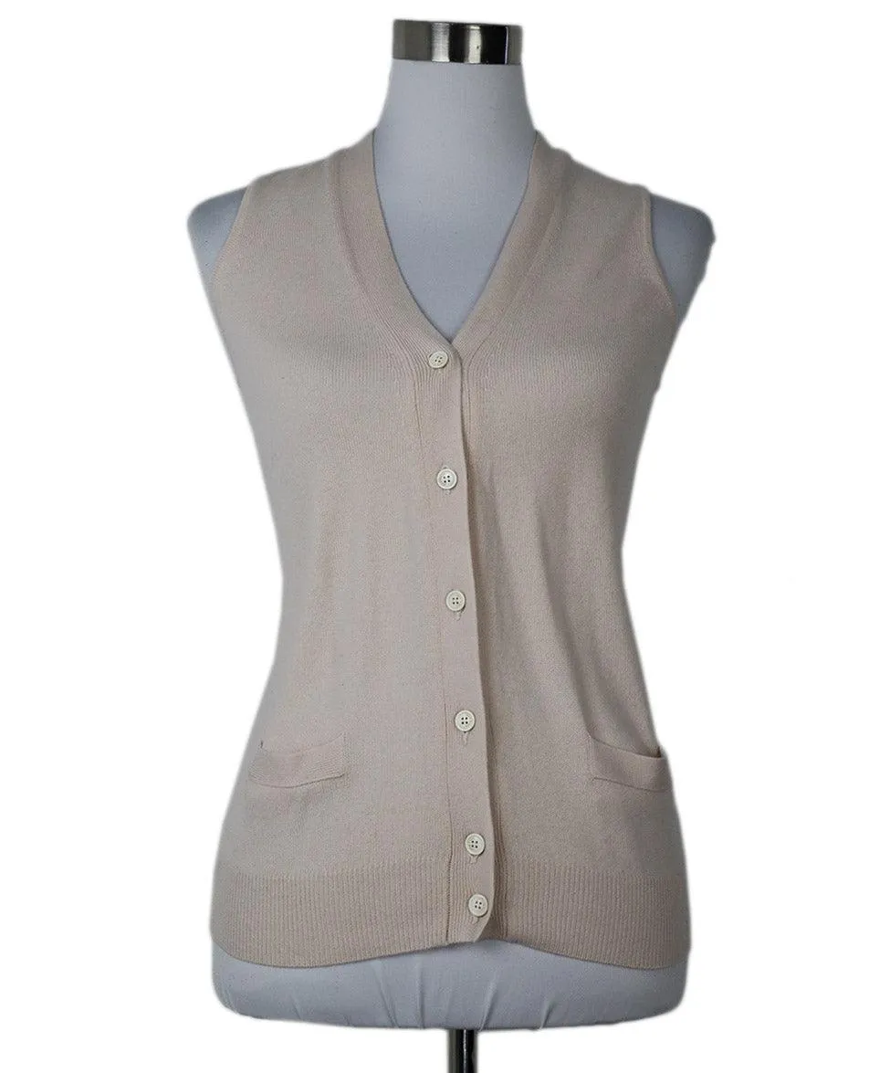 Loro Piana Pale Pink Cashmere Vest sz 2