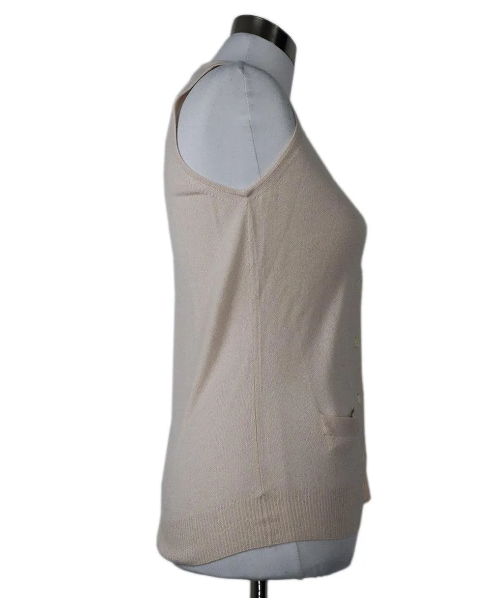 Loro Piana Pale Pink Cashmere Vest sz 2