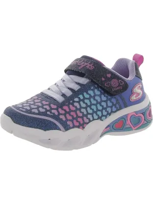 Lovely Colors Girls Glitter Slip On Light-Up Shoes