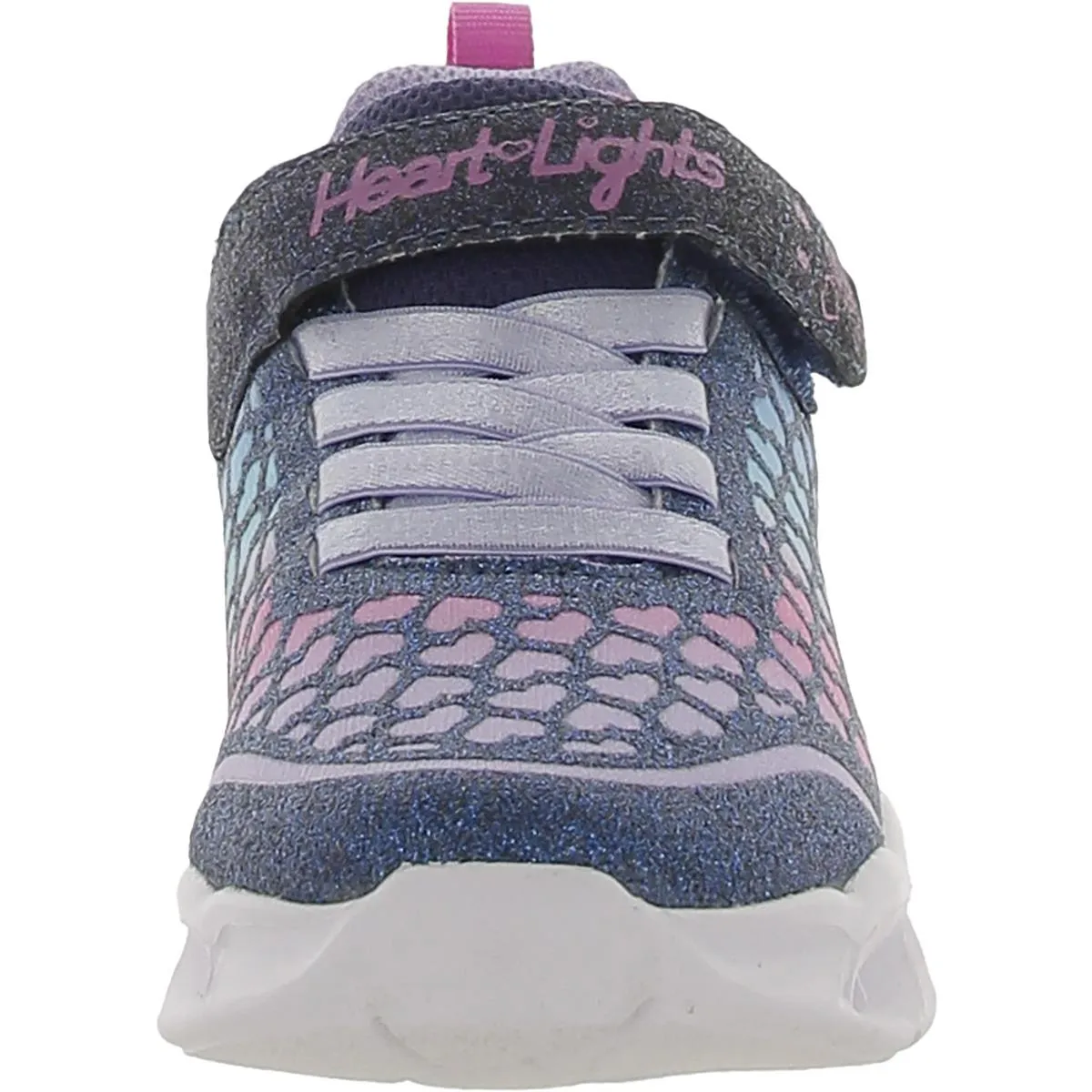 Lovely Colors Girls Glitter Slip On Light-Up Shoes