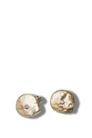 Mabe Pearl & Diamond Cufflinks
