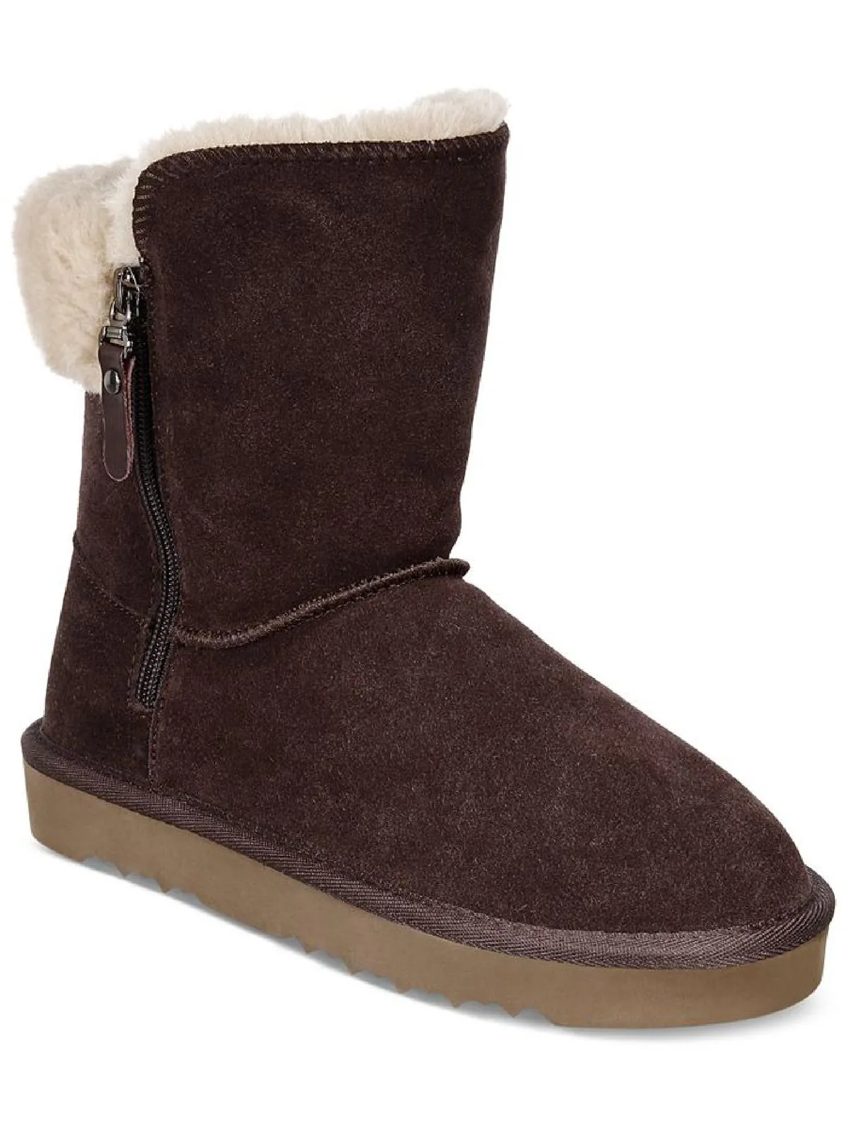 Maevee  Womens Leather Ankle Winter & Snow Boots