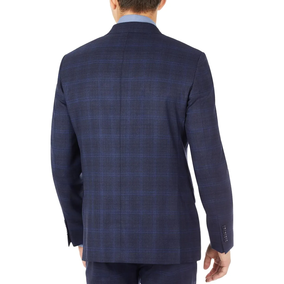 Malbin Mens Wool Extra Slim Fit Two-Button Blazer