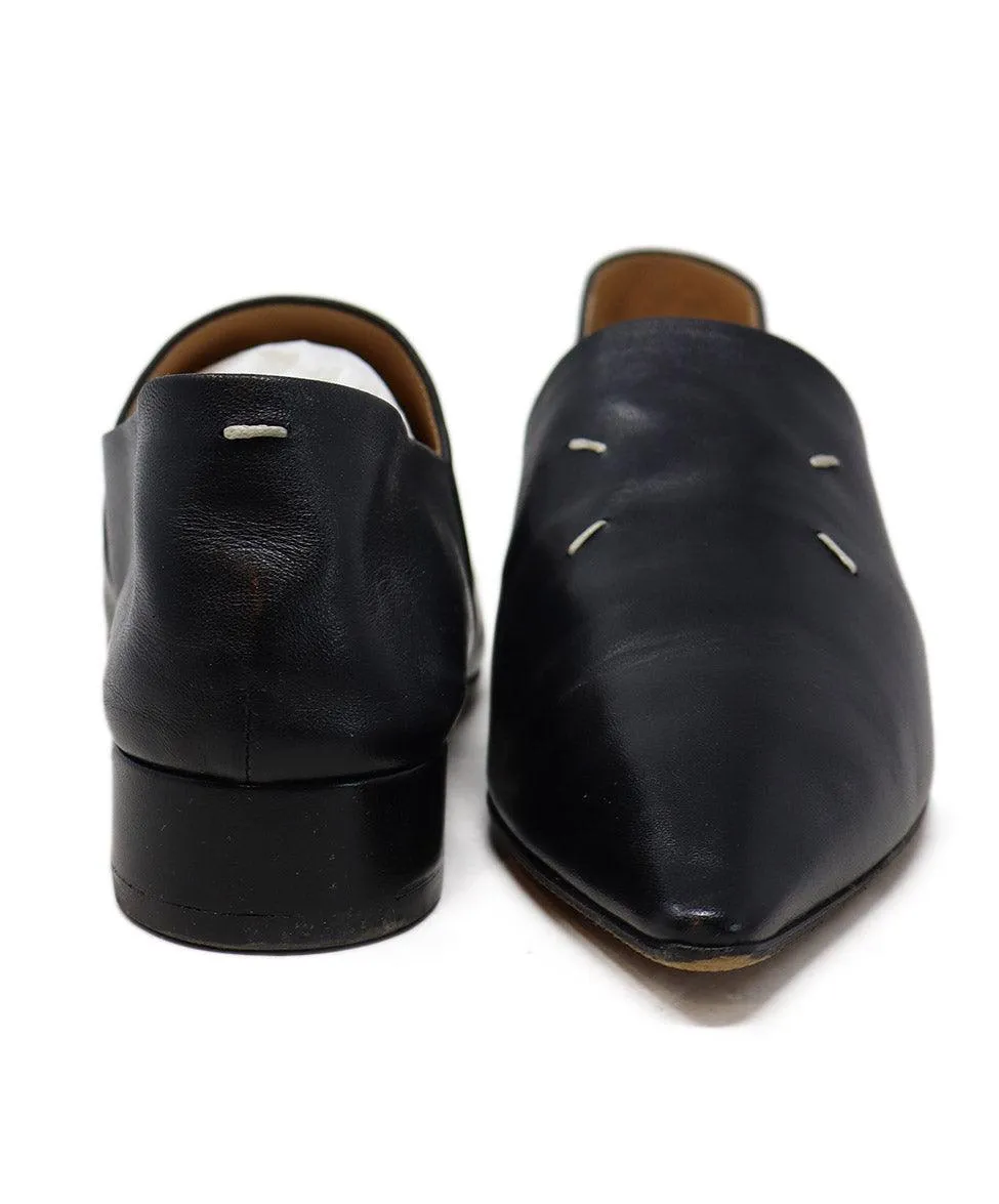 Margiela Black Leather Flats sz 9.5