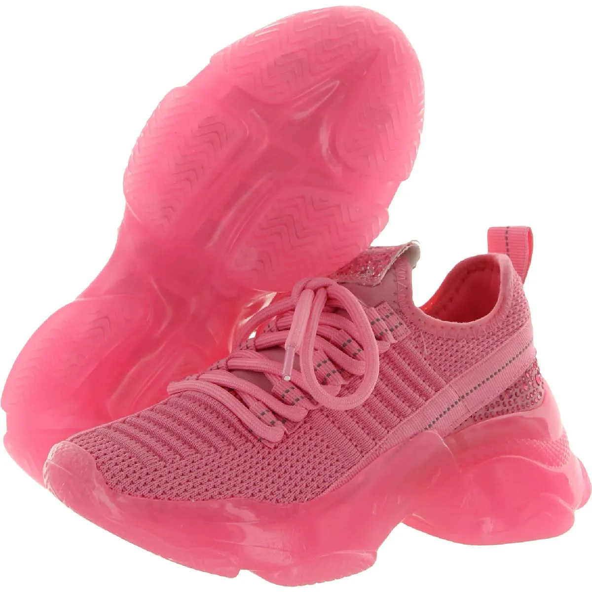 Maxima Girls Knit Rhinestone Casual and Fashion Sneakers