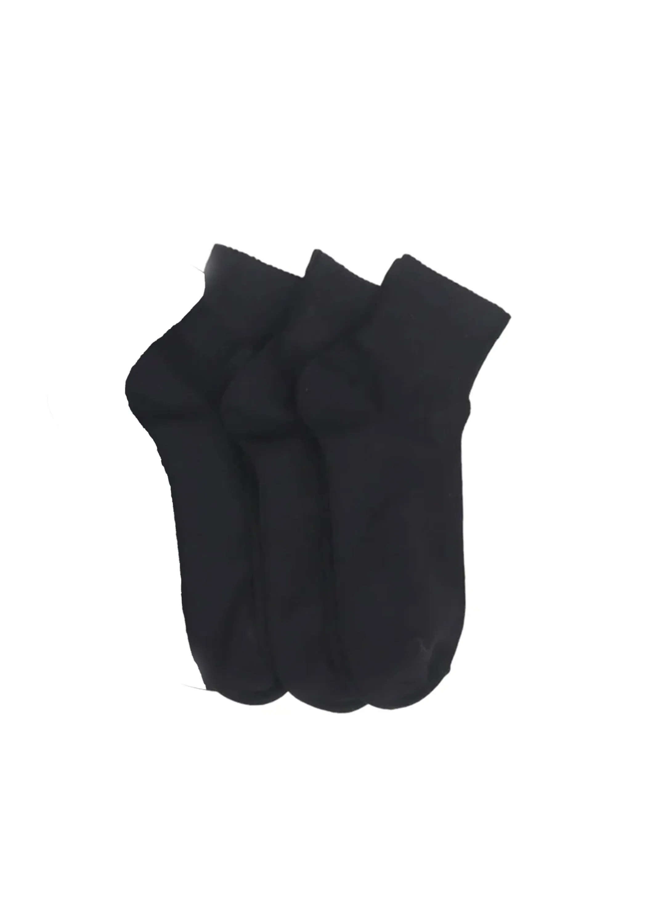 Men's 3 Pairs Plain Long Thin Socks,Black