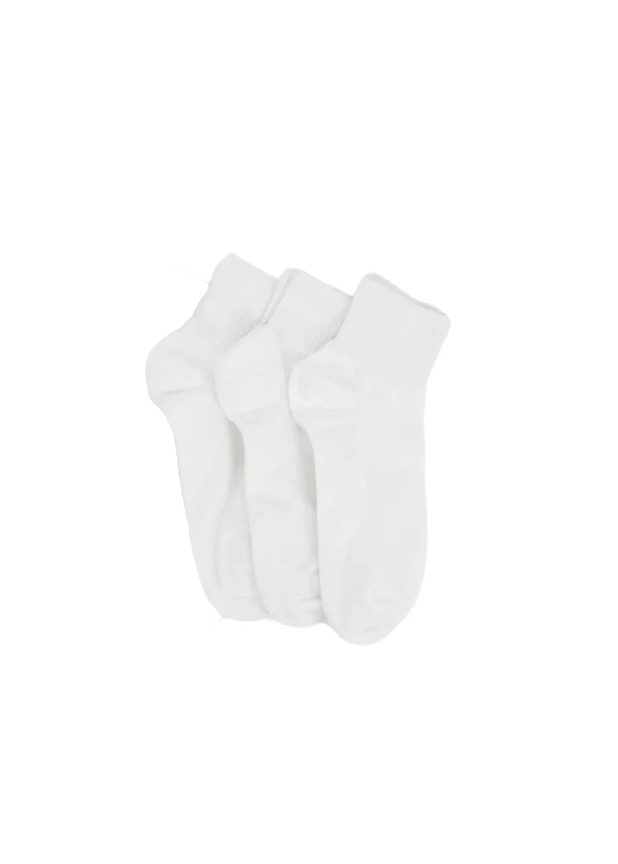 Men's 3 Pairs Plain Long Thin Socks,White