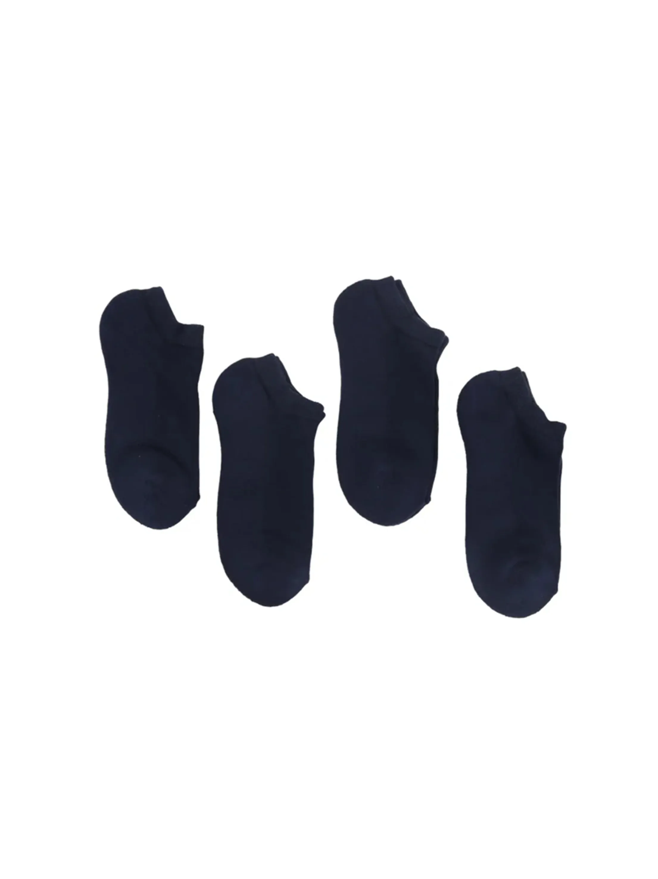 Men's 4 Pair Plain Solid Thin Socks,Navy