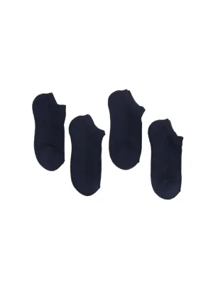 Men's 4 Pair Plain Solid Thin Socks,Navy
