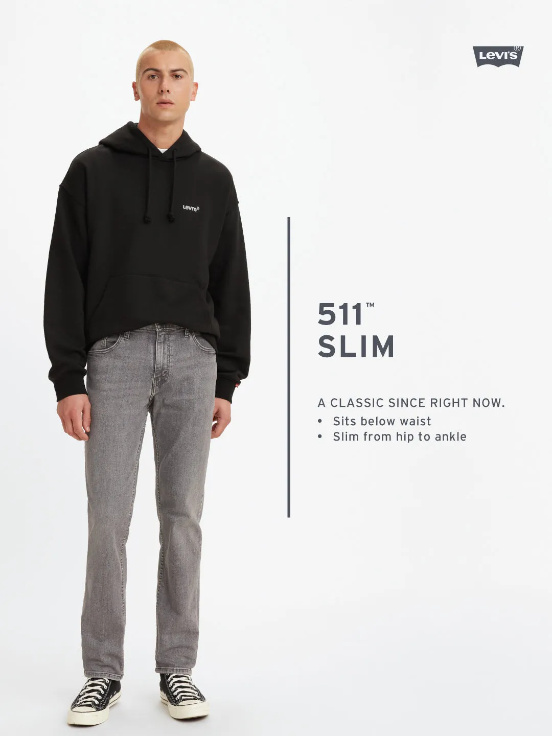 Men's 511 Blue Slim Fit Mid Rise Jeans LEVI'S