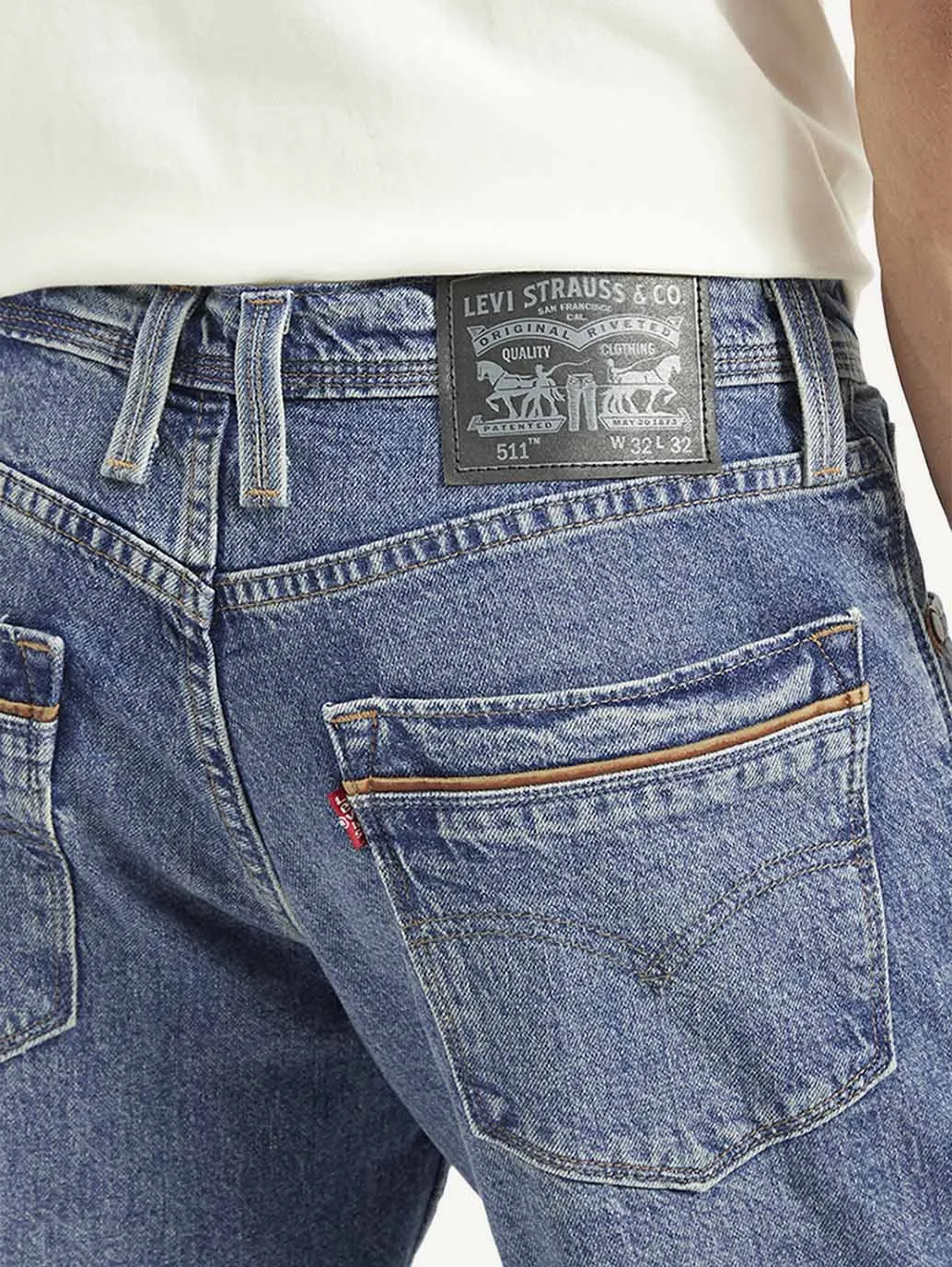 Men's 511 Blue Slim Fit Mid Rise Jeans LEVI'S