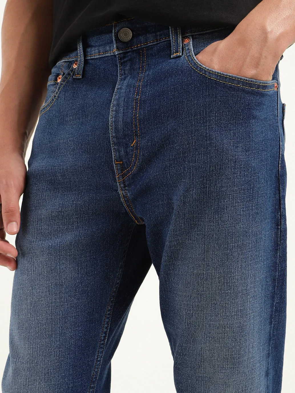 Men's 512 Blue Slim Tapered Fit Mid Rise Jeans LEVI'S