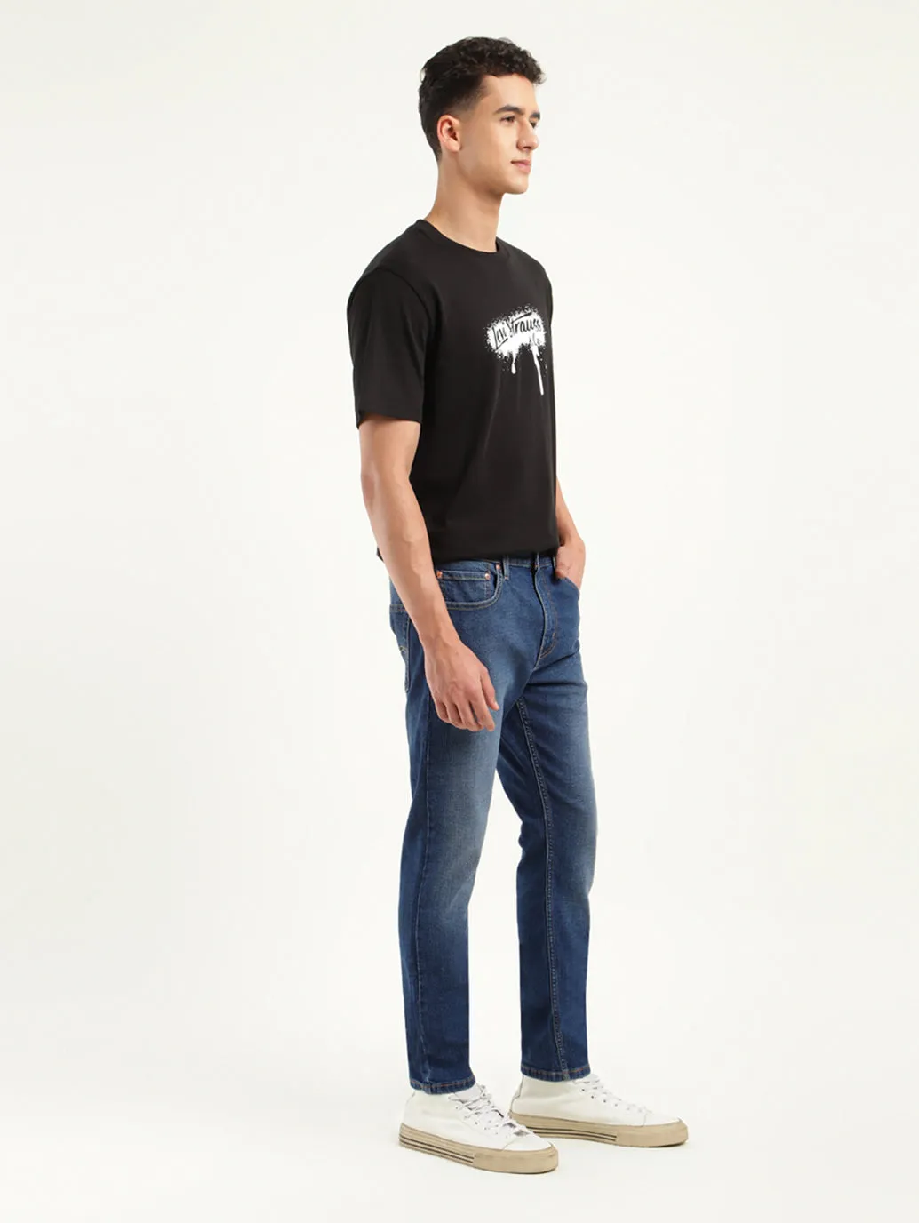 Men's 512 Blue Slim Tapered Fit Mid Rise Jeans LEVI'S