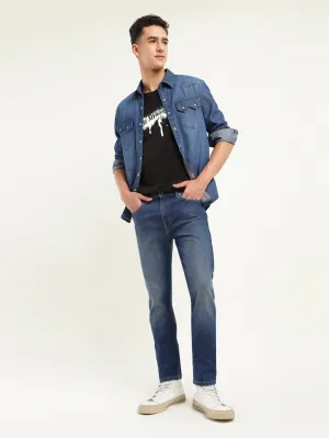 Men's 512 Blue Slim Tapered Fit Mid Rise Jeans LEVI'S