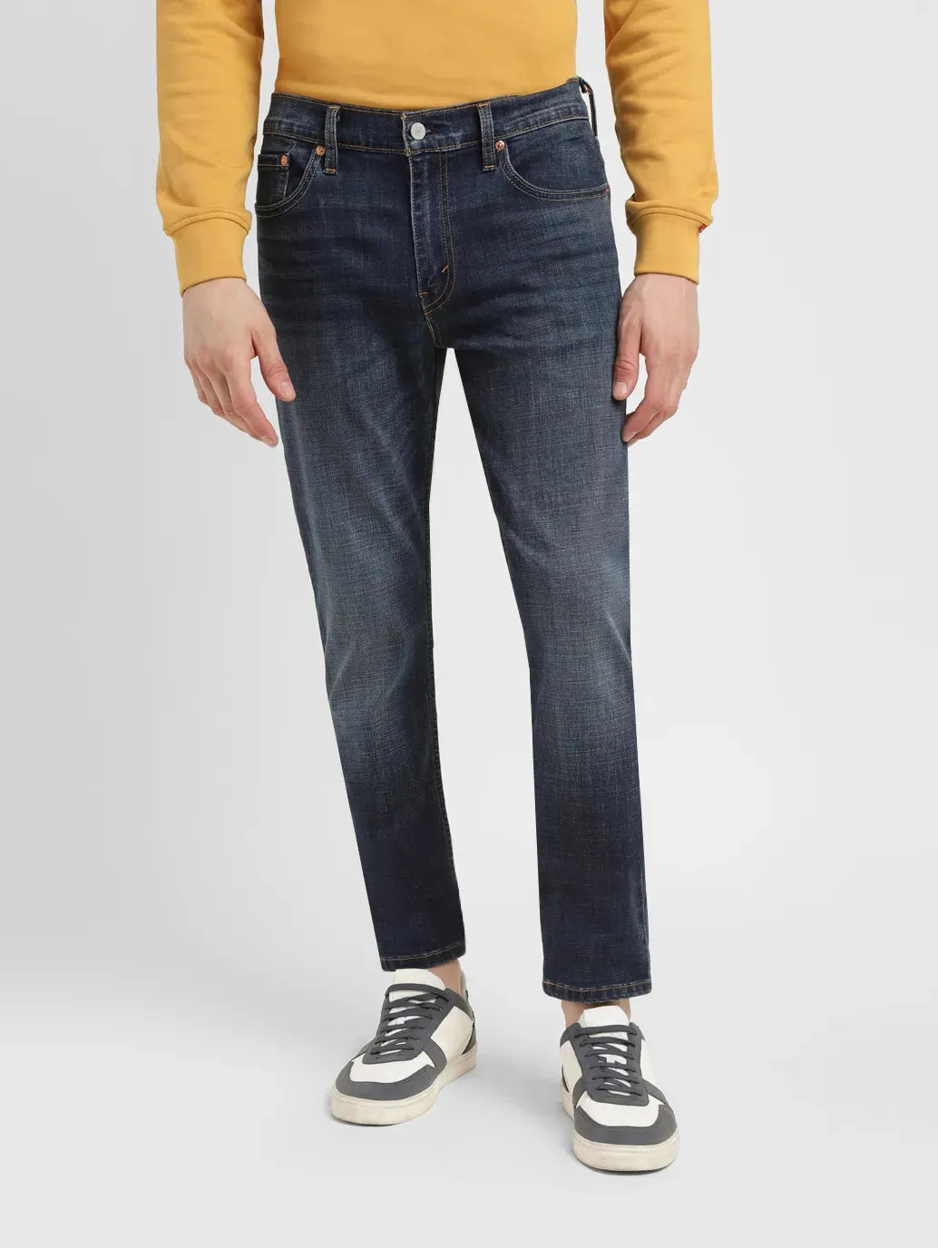 Men's 512 Dark Indigo Slim Tapered Fit Mid Rise Jeans LEVI'S