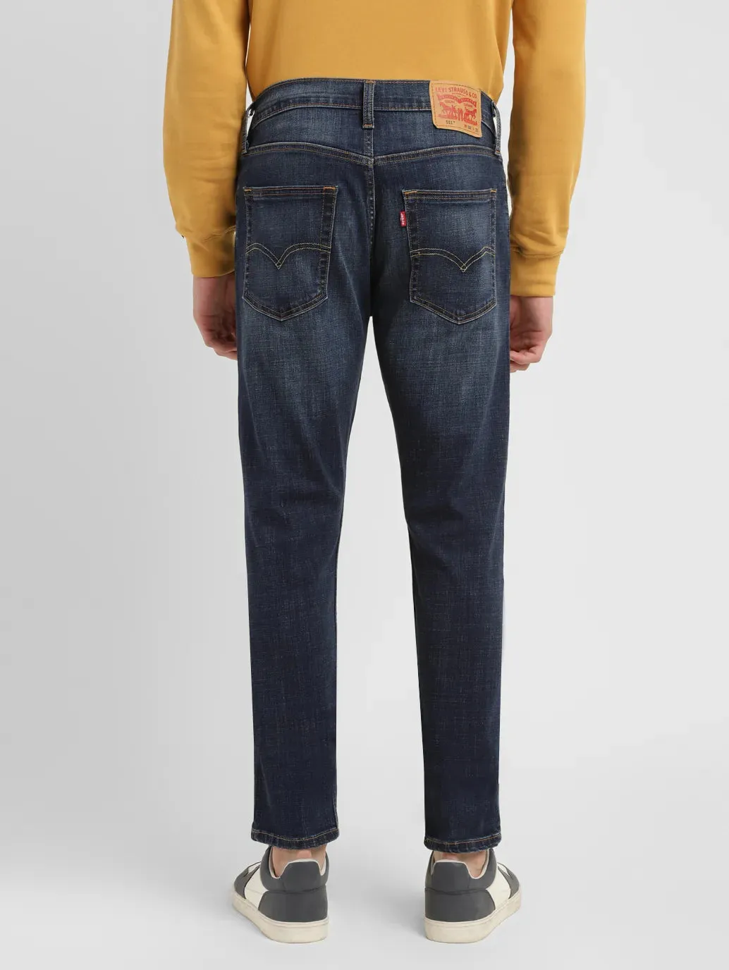 Men's 512 Dark Indigo Slim Tapered Fit Mid Rise Jeans LEVI'S