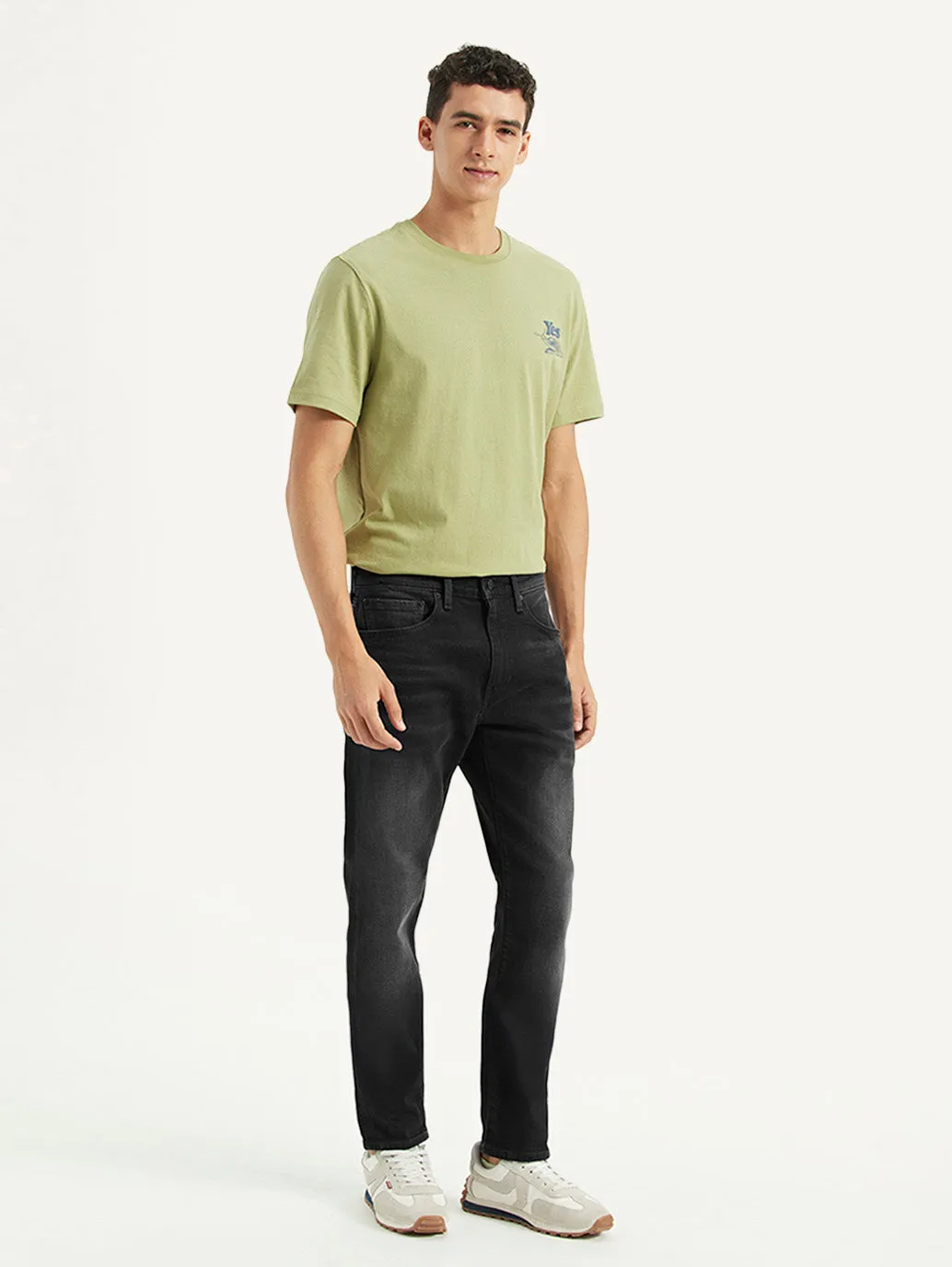 Men's 512 Grey Slim Tapered Fit Mid Rise Jeans LEVI'S