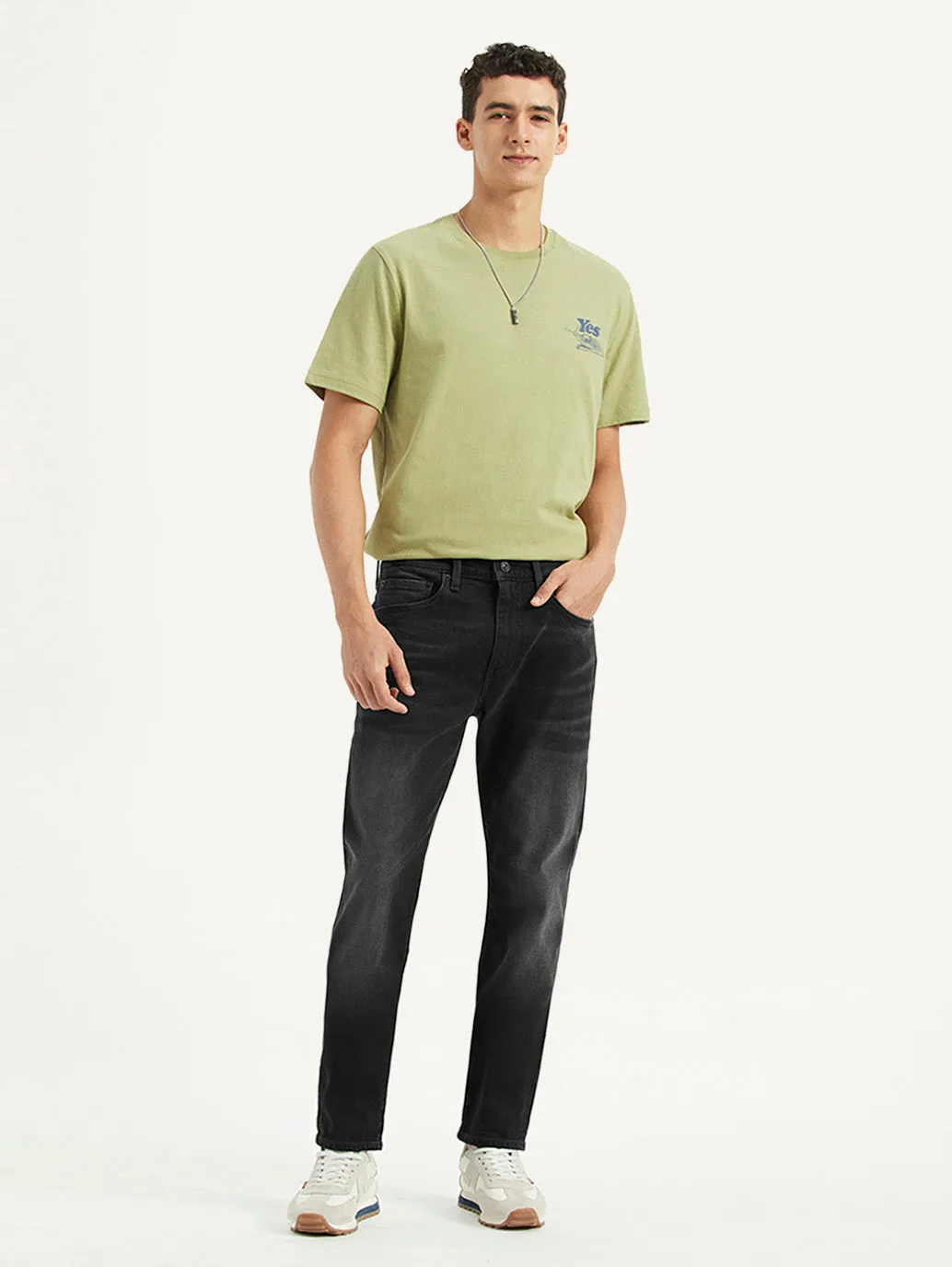 Men's 512 Grey Slim Tapered Fit Mid Rise Jeans LEVI'S