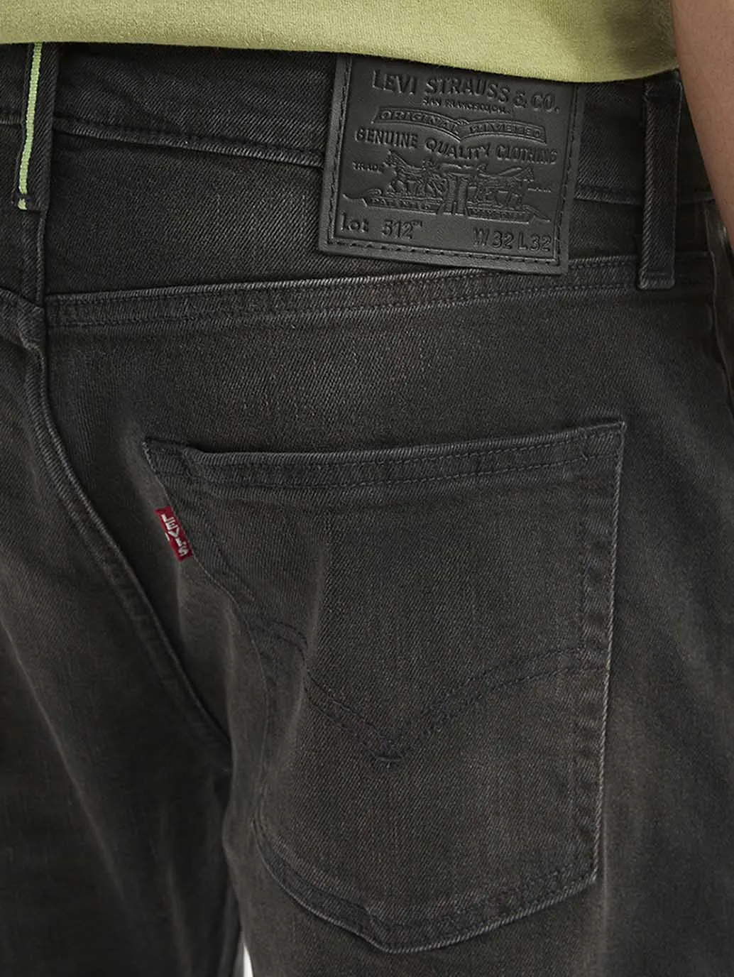Men's 512 Grey Slim Tapered Fit Mid Rise Jeans LEVI'S