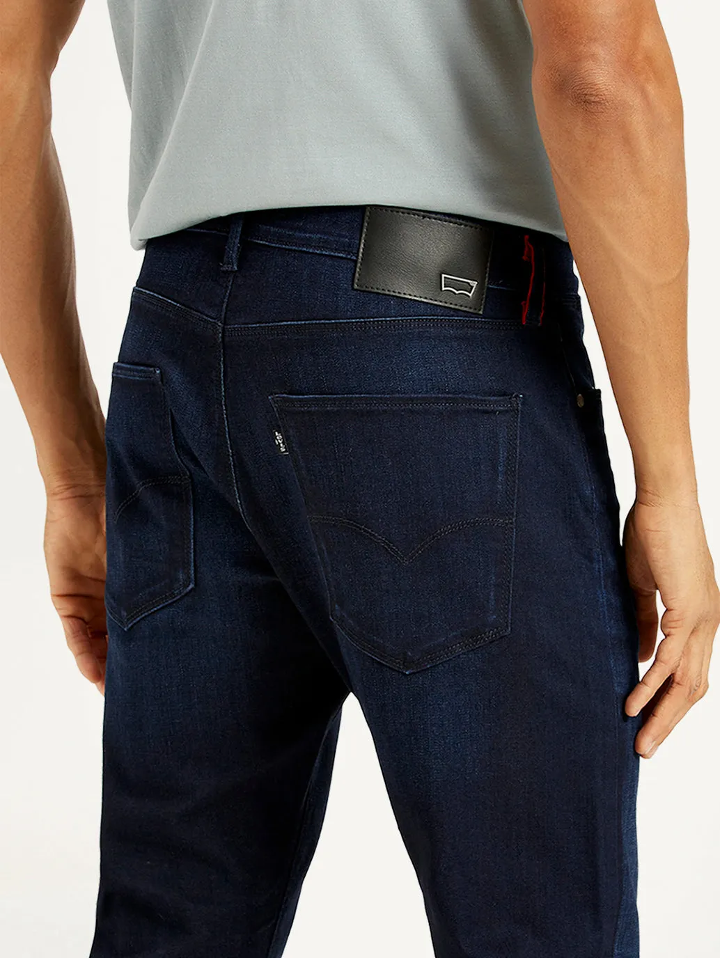 Men's 512 Navy Blue Slim Tapered Fit Mid Rise Jeans LEVI'S