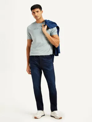 Men's 512 Navy Blue Slim Tapered Fit Mid Rise Jeans LEVI'S