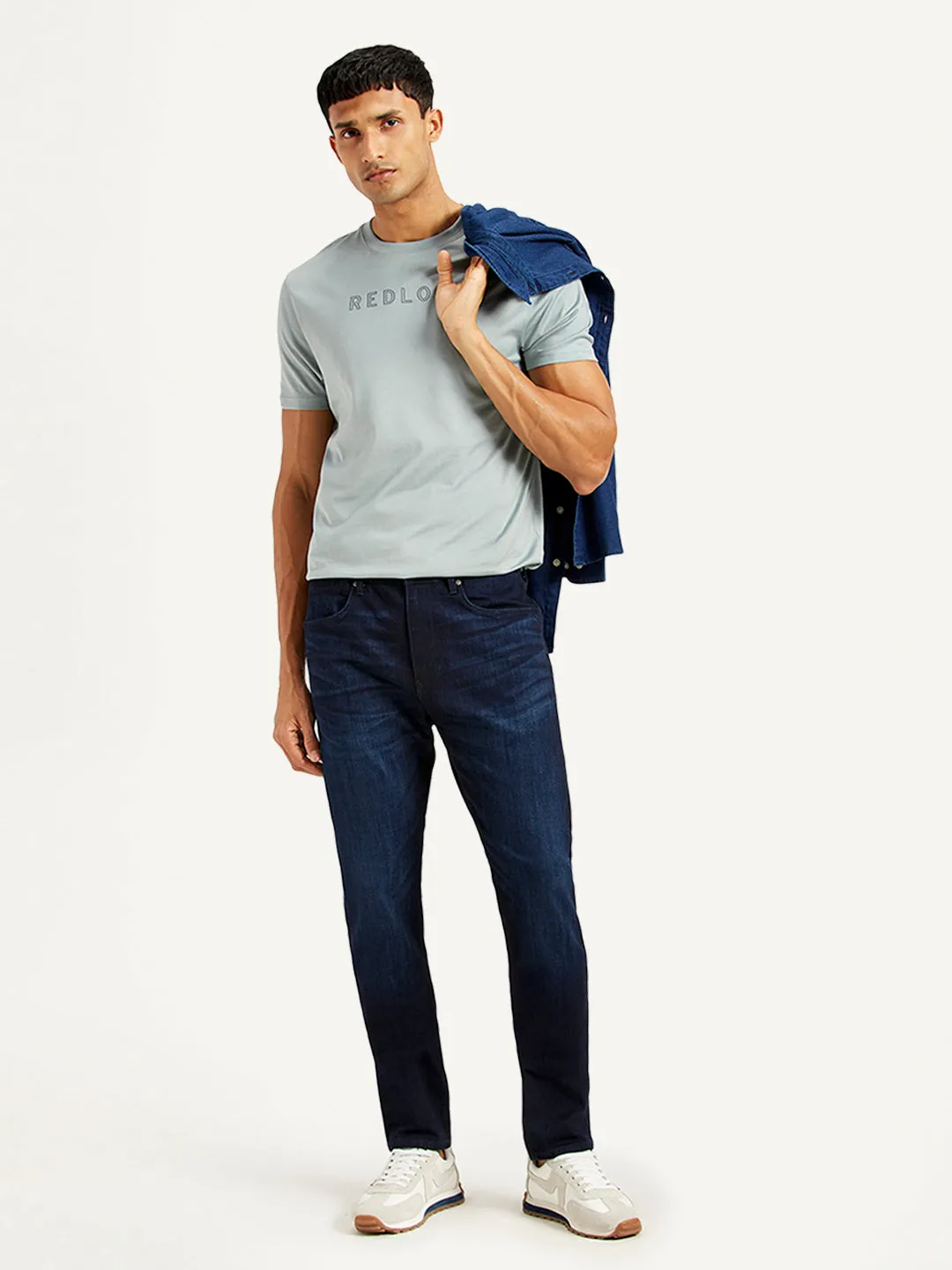 Men's 512 Navy Blue Slim Tapered Fit Mid Rise Jeans LEVI'S