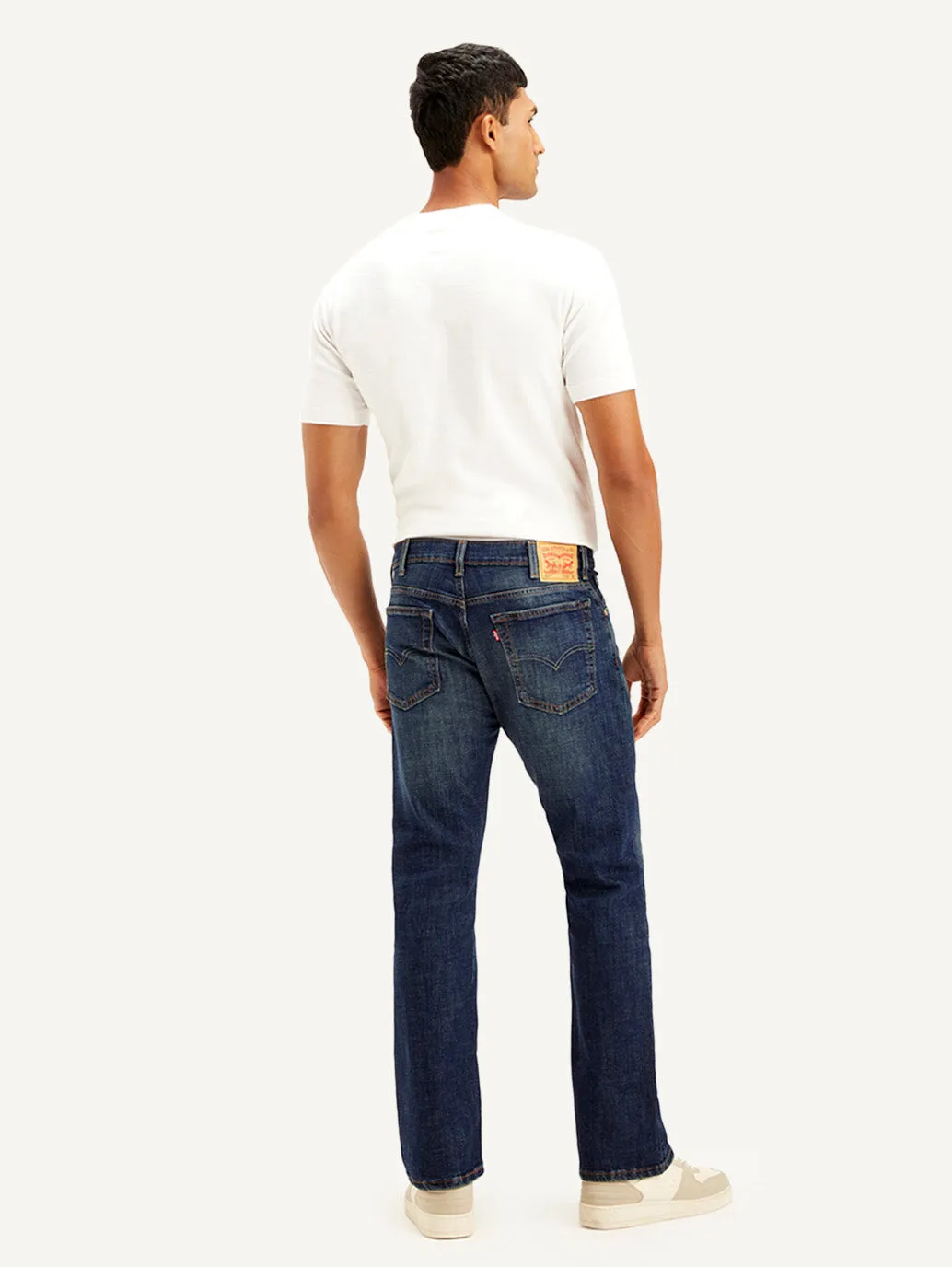 Men's 517 Dark Blue Bootcut Fit Mid Rise Jeans LEVI'S