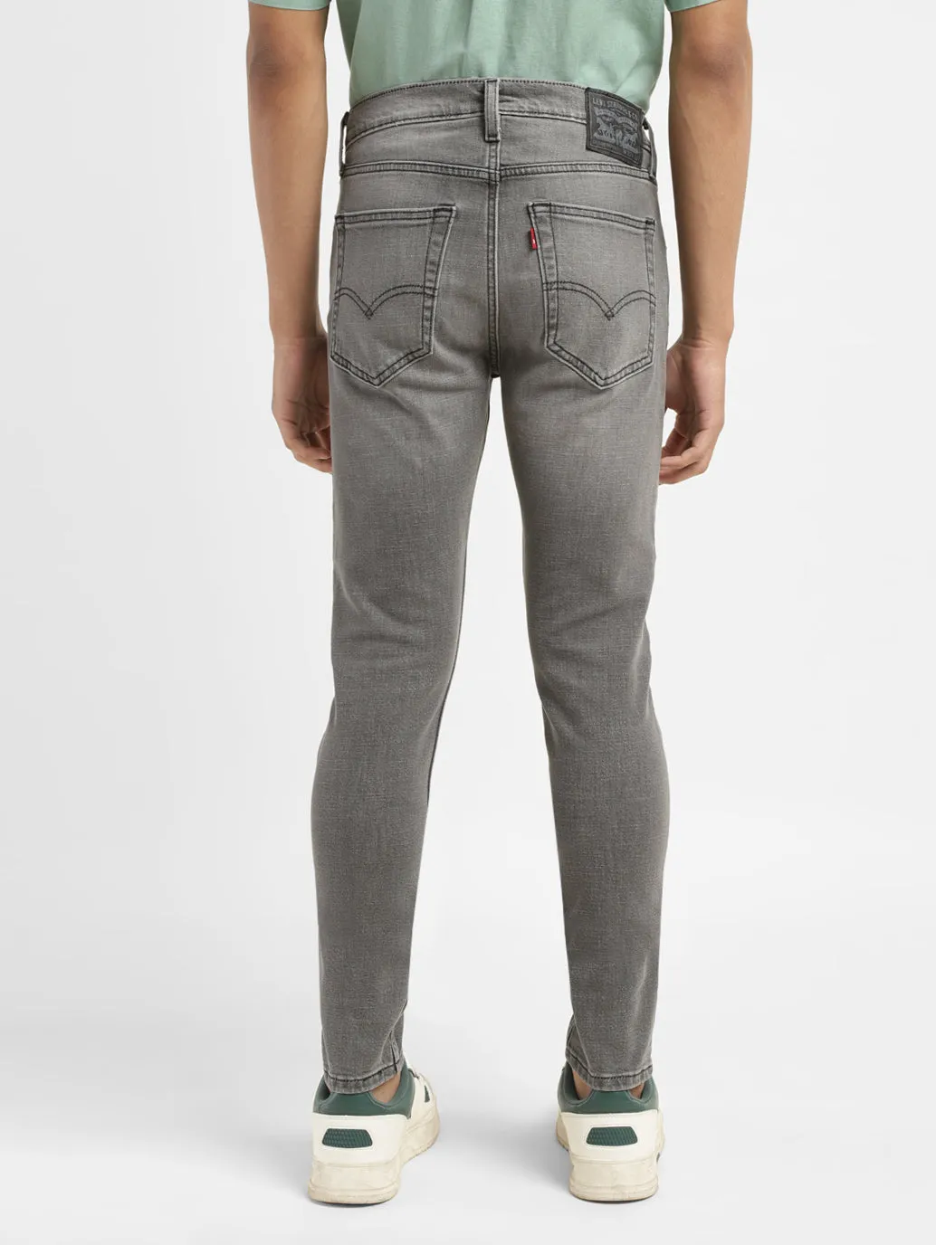 Men's 655'04 Grey Skinny Fit Mid Rise Jeans LEVI'S