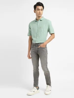 Men's 655'04 Grey Skinny Fit Mid Rise Jeans LEVI'S