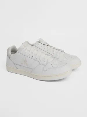 Men's Brand Logo Embroidered Sneakers,White