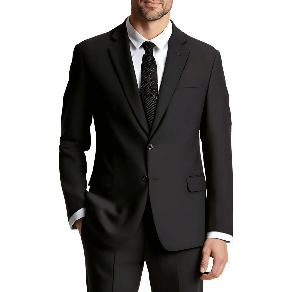 Mens Business Career Two-Button Blazer