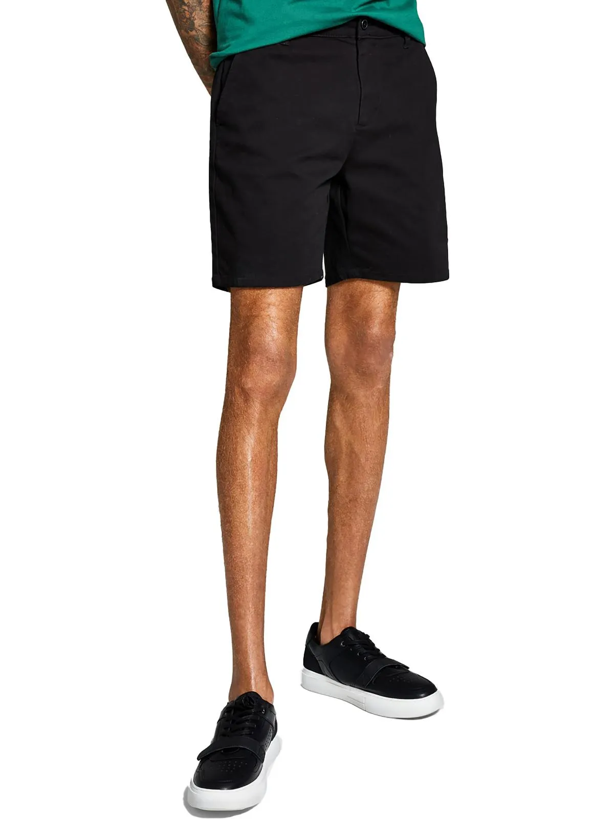 Mens Chino Mid-Rise Khaki Shorts