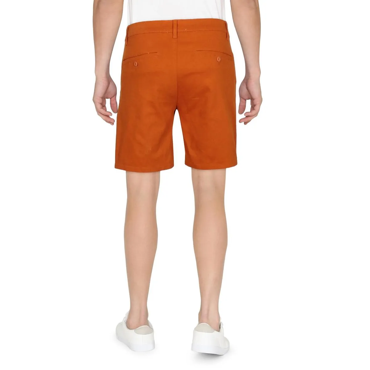 Mens Chino Mid-Rise Khaki Shorts