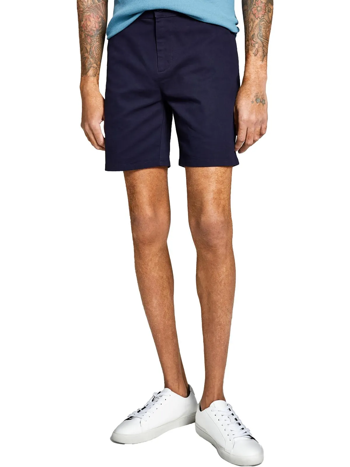 Mens Chino Mid-Rise Khaki Shorts