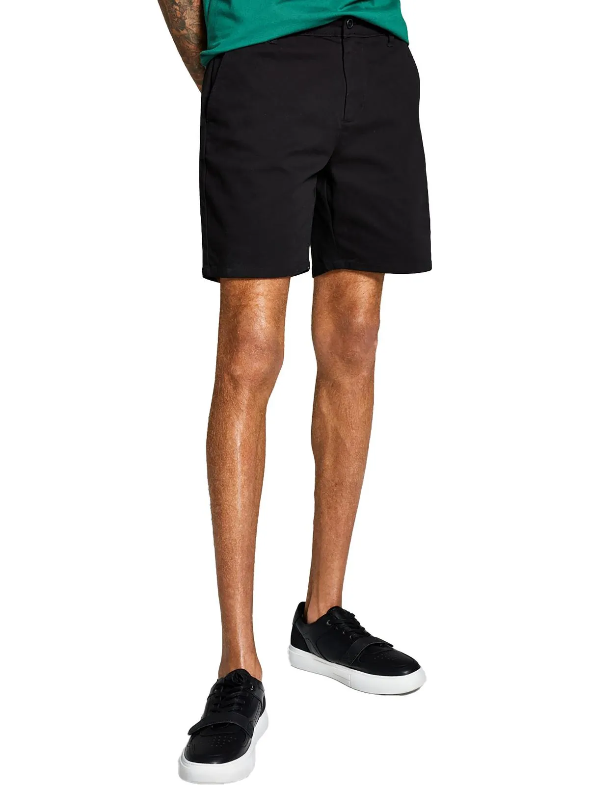 Mens Chino Mid-Rise Khaki Shorts
