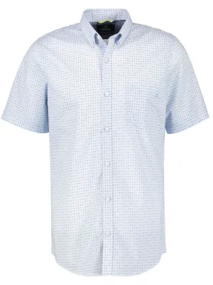 Men's Graphic Printed Dress Shirt,Light Blue
