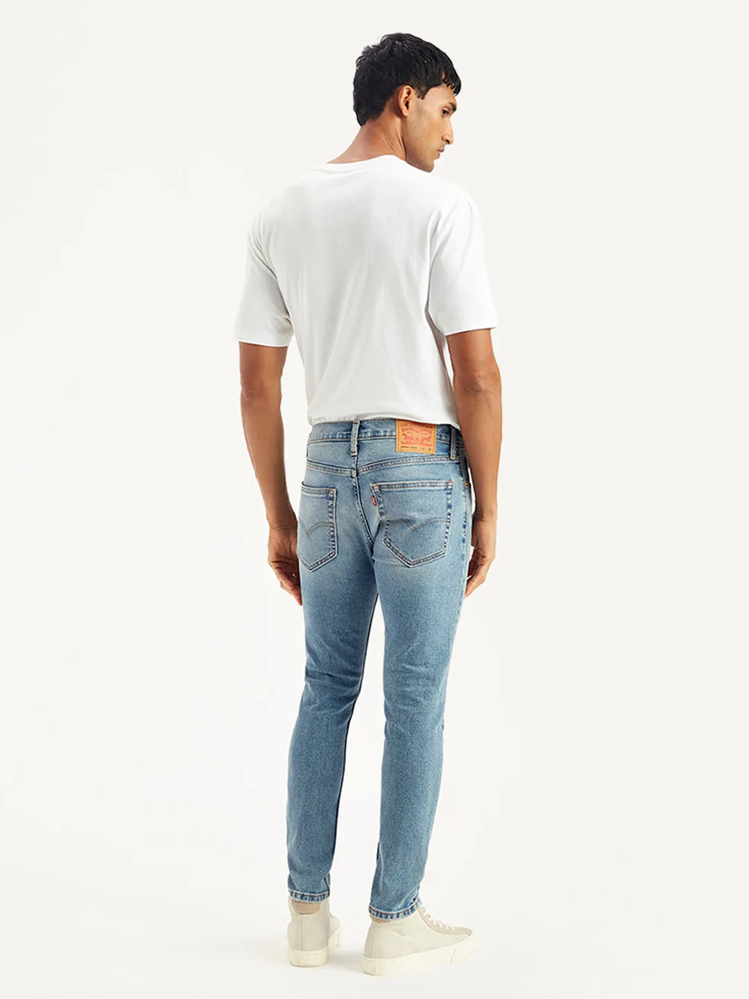 Men's Light Blue Skinny Fit Mid Rise Jeans LEVI'S