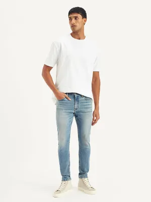 Men's Light Blue Skinny Fit Mid Rise Jeans LEVI'S