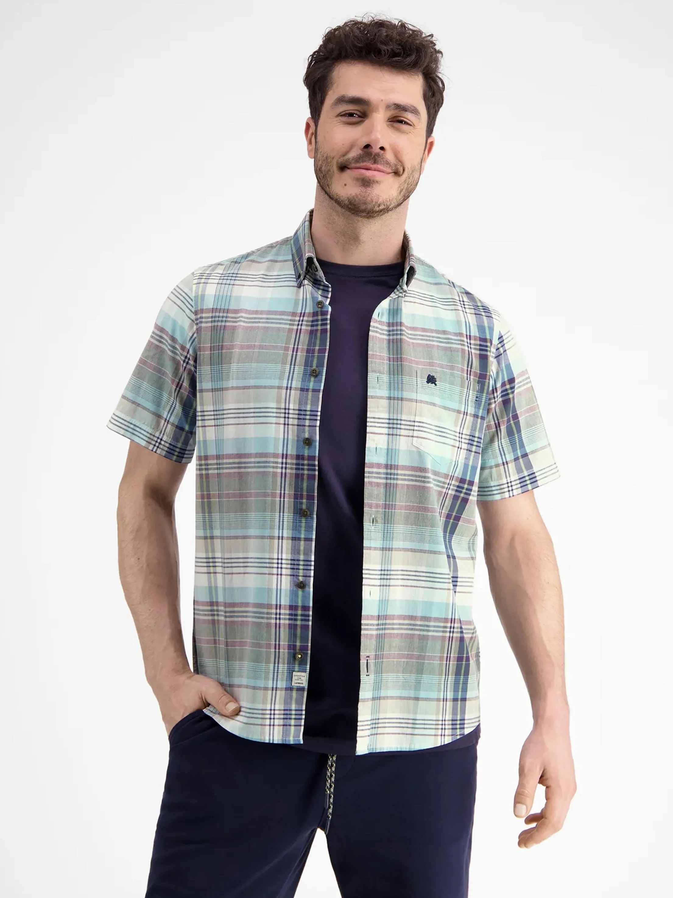 Men's Plaid Dress Shirt,Multi