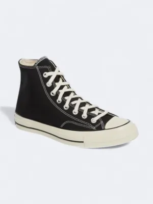 Men's Plain High Sneakers,Black