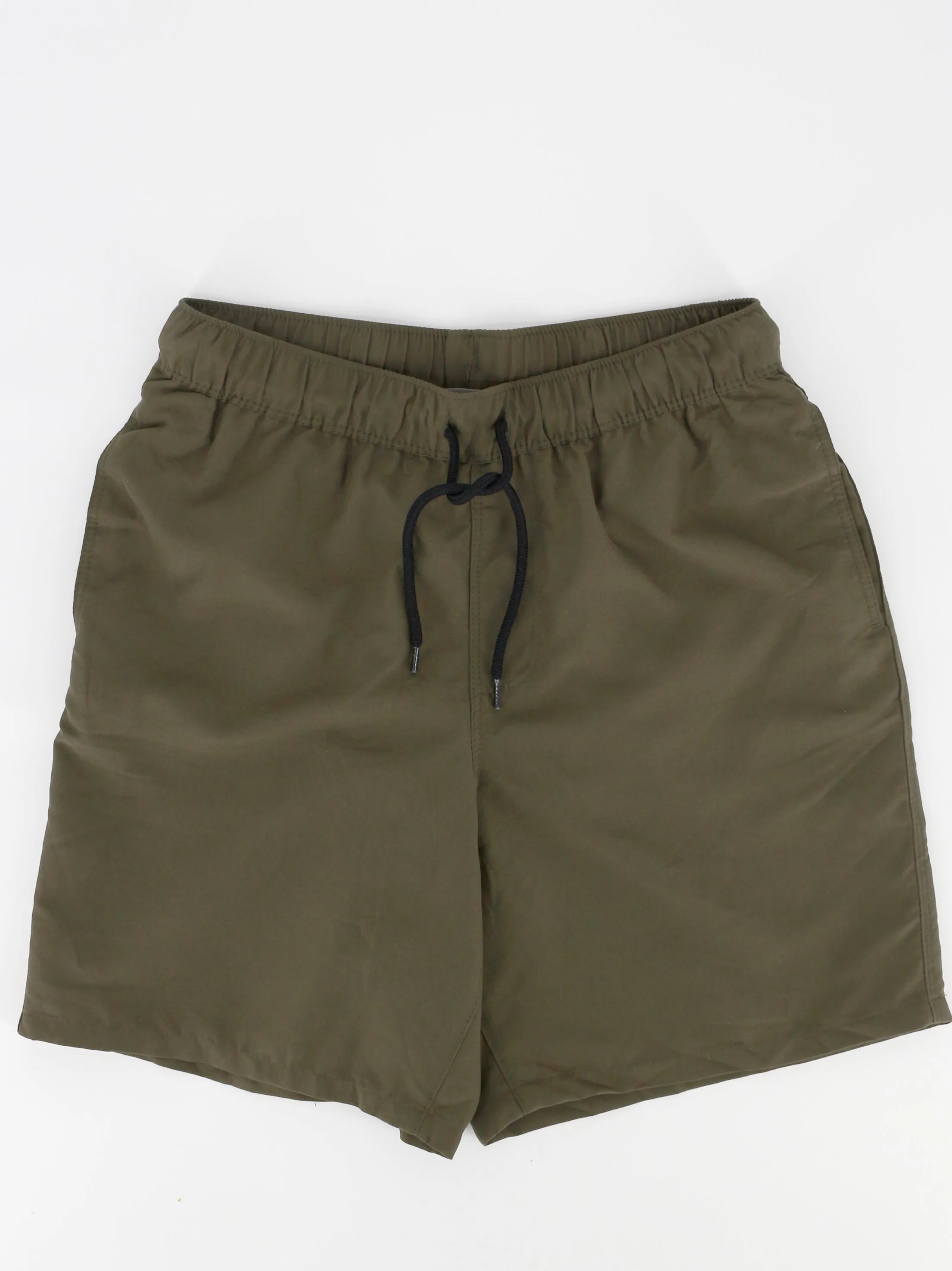 Men's Plain Solid Swim Short,Olive