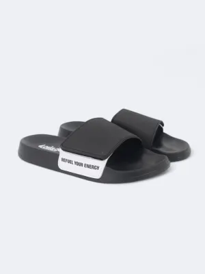 Men's Printed Slippers,Black