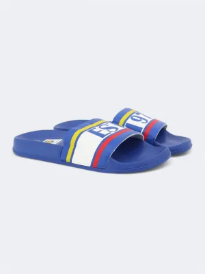 Men's Printed Slippers,Blue