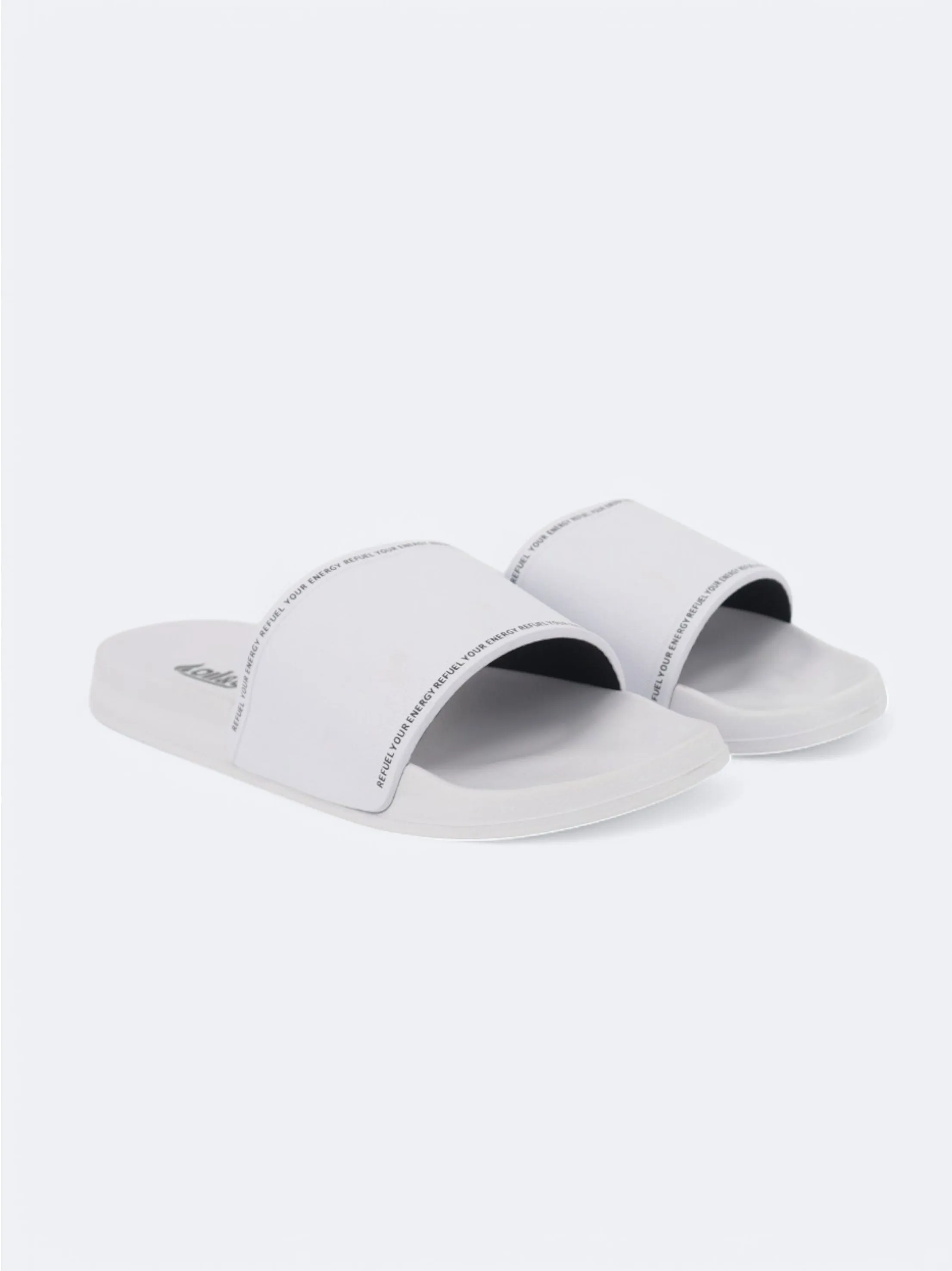 Men's Printed Slippers,White