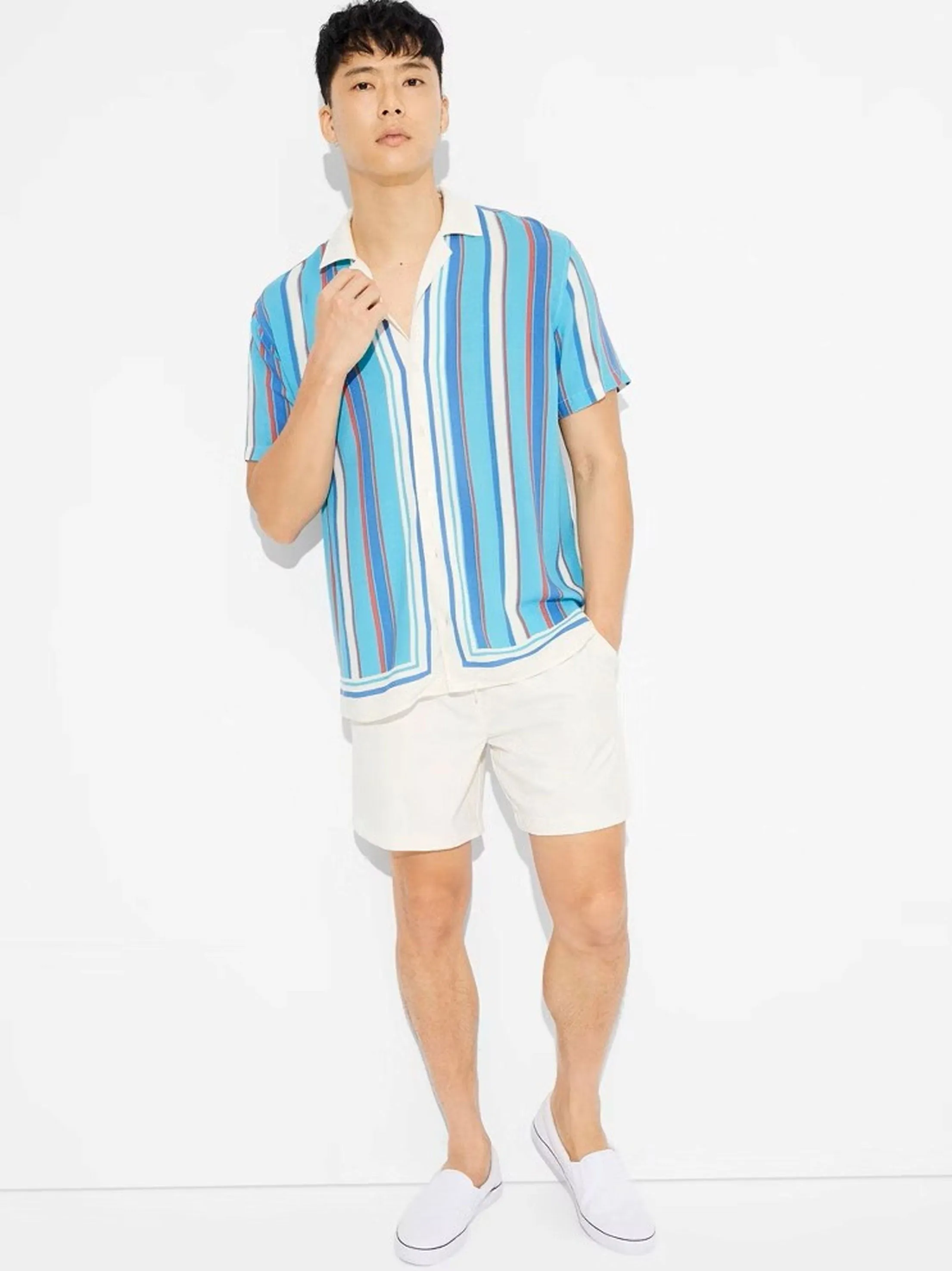 Men's Striped Buttons Down Shirt,Multi