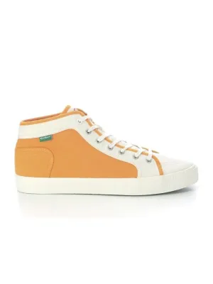 Men's Striped High Sneakers,Orange/White