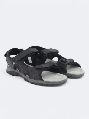 Men's Textured Sandals,Black