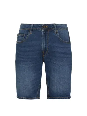 Men's Washed Denim Shorts,Blue