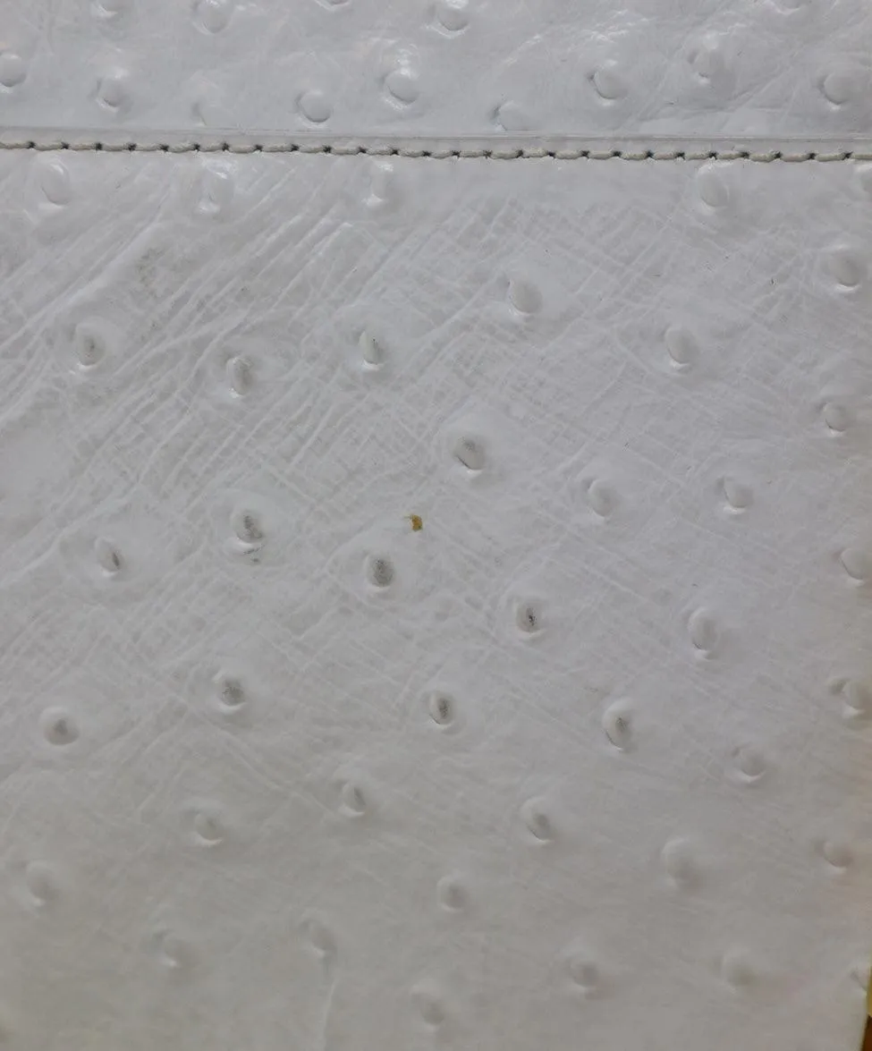 Michael Kors White Pressed Leather Shoulder Bag