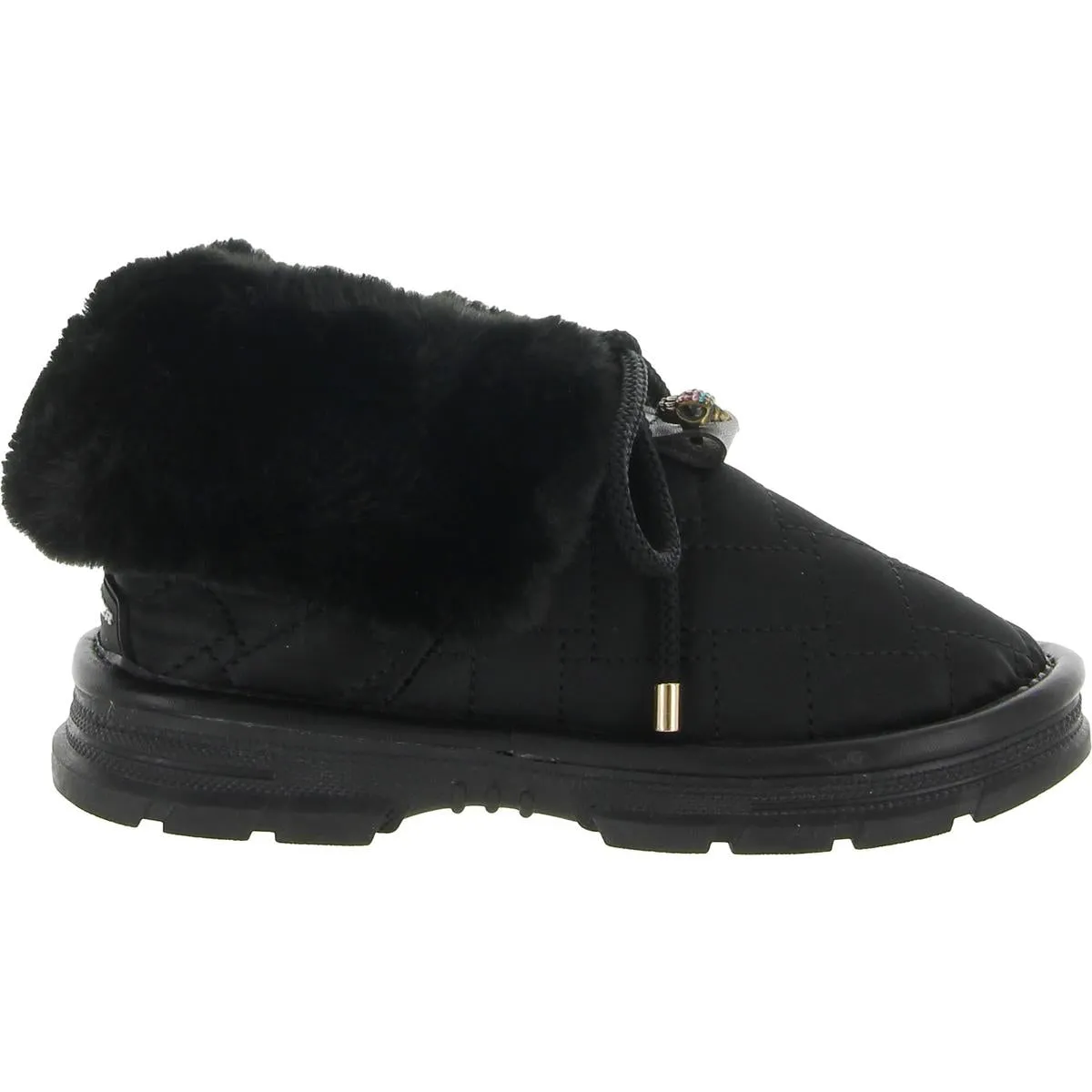 Mini Orson Girls Faux Fur Lined Cozy Ankle Boots